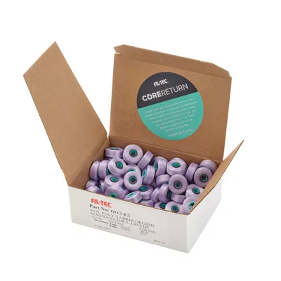 Fil-Tec Magna-Glide Classic Colored Style L Prewound 60wt Embroidery Bobbins 72pc Box Tabriz Orchid