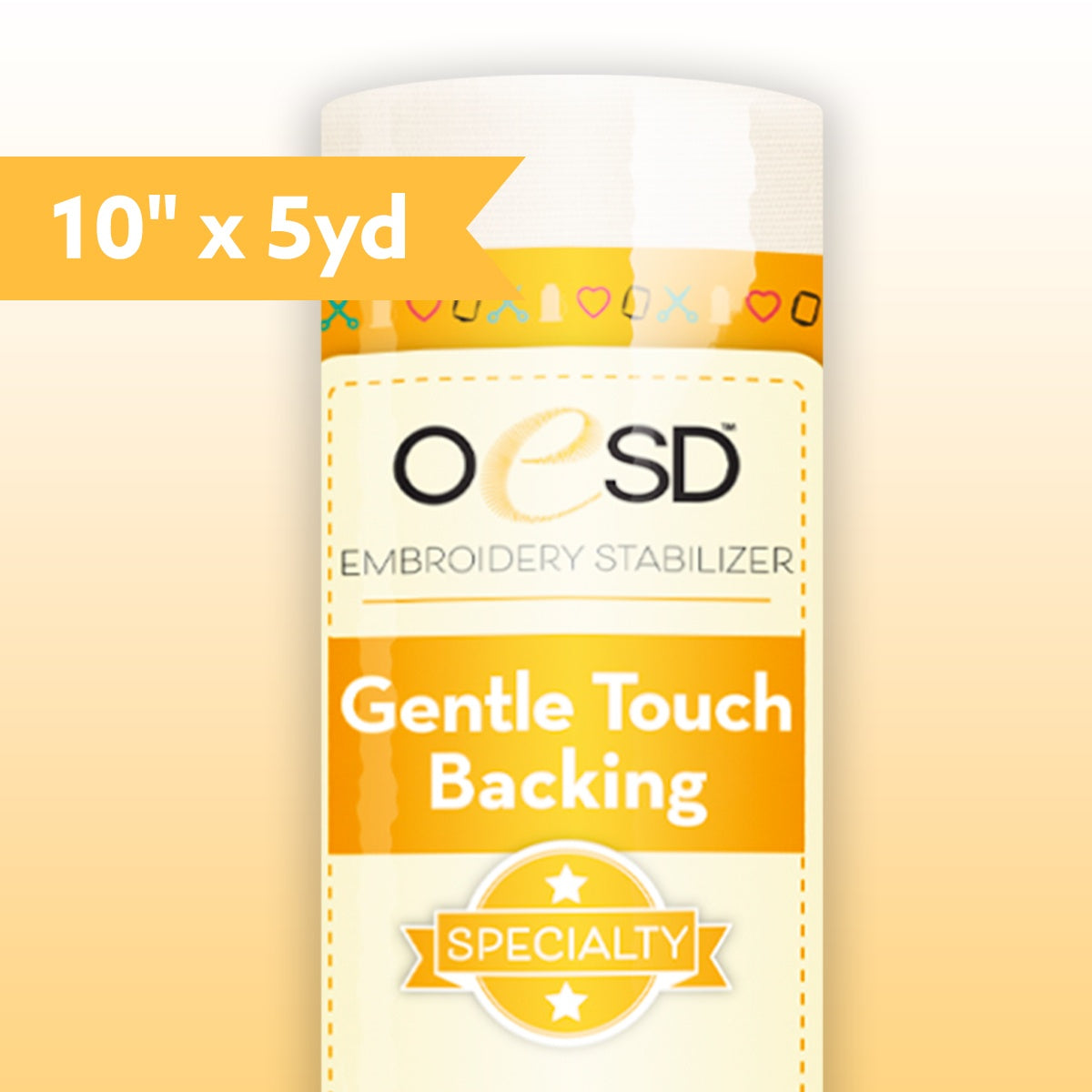 OESD Gentle Touch Fusible Embroidery Backing 10"x5yd Roll HBGT-10