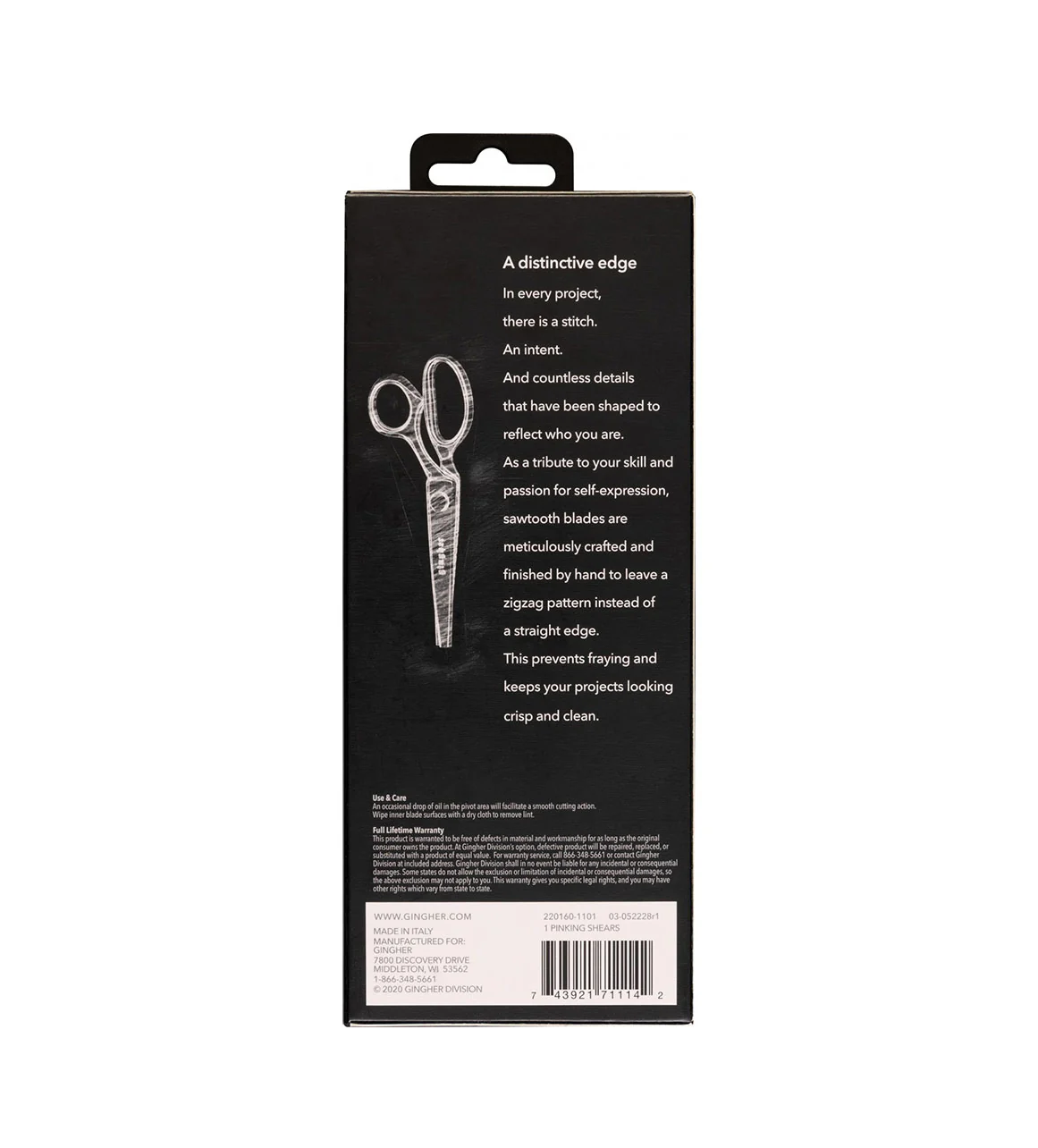 Gingher 7.5" Pinking Shears 220160-1101