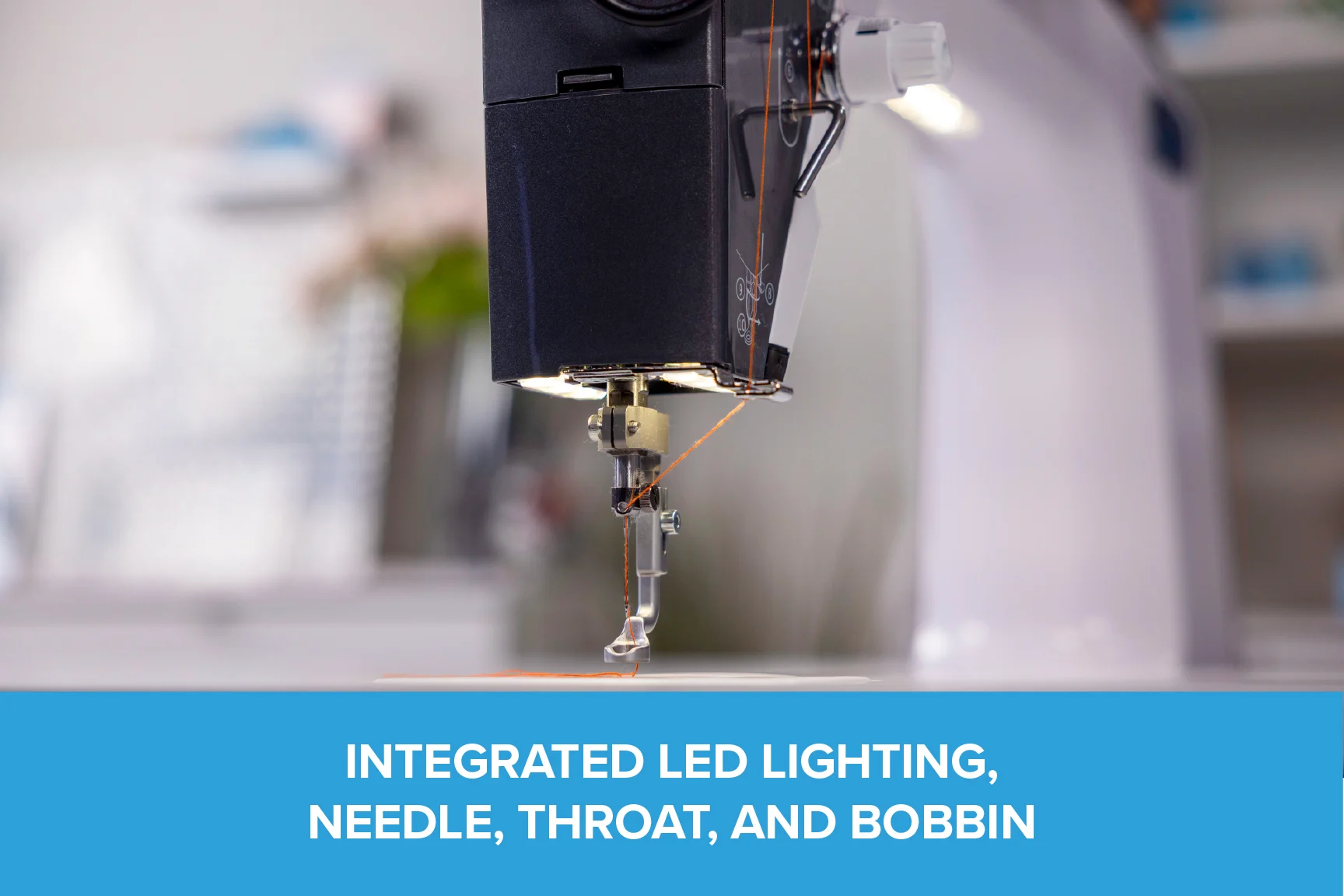 Grace Company 19SD Sit Down Longarm Quilting Machine Integrated LED Lighting Needle Throat and Bobbin