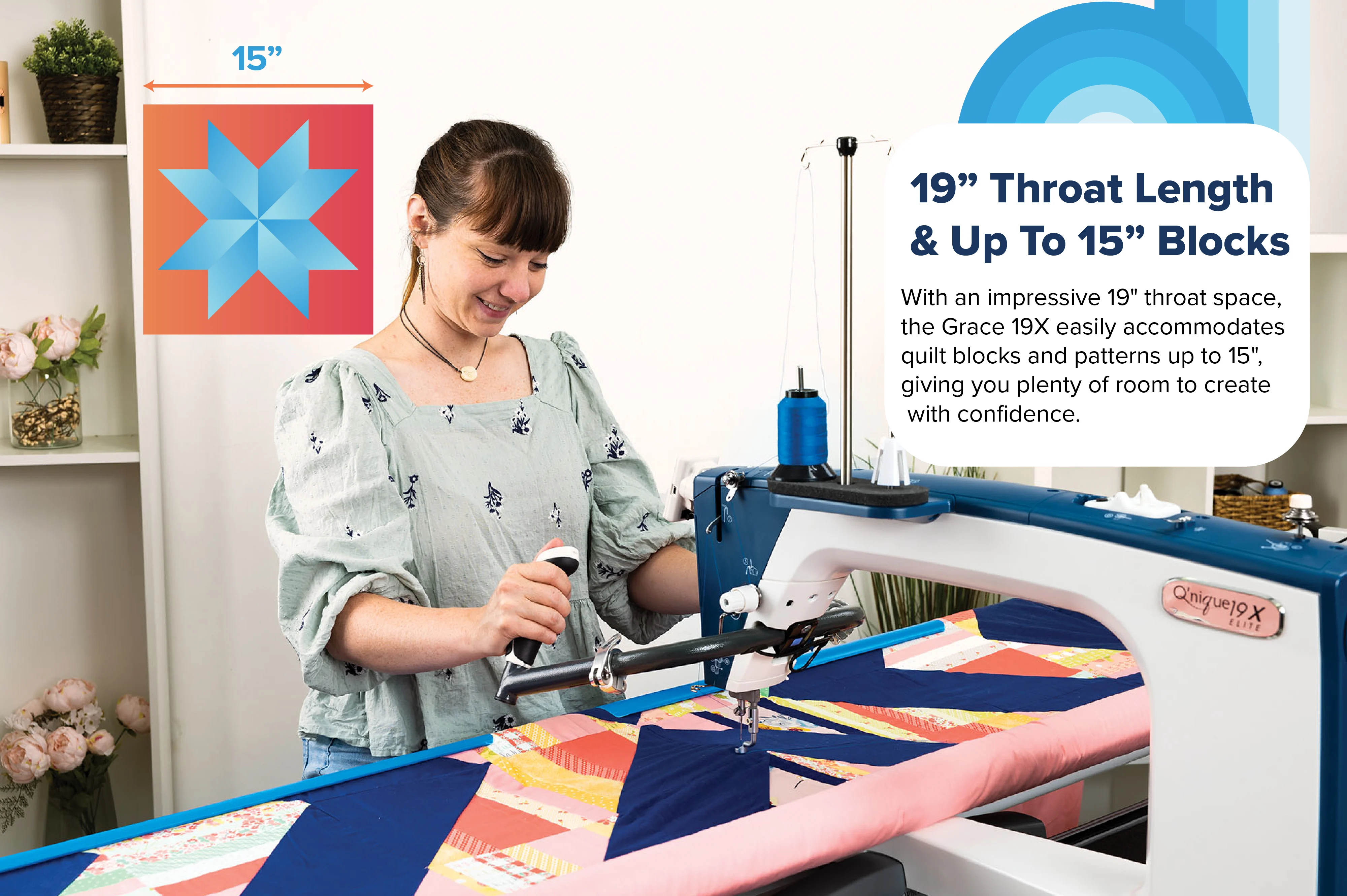 Grace Company Q'Nique 19X Longarm Quilting Machine