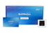 Grace Company QuiltMotion X Foundations kit featuring a blue branded box, a blue booklet labeled Tablet, and a small white square device with a screen, shown on a white background.