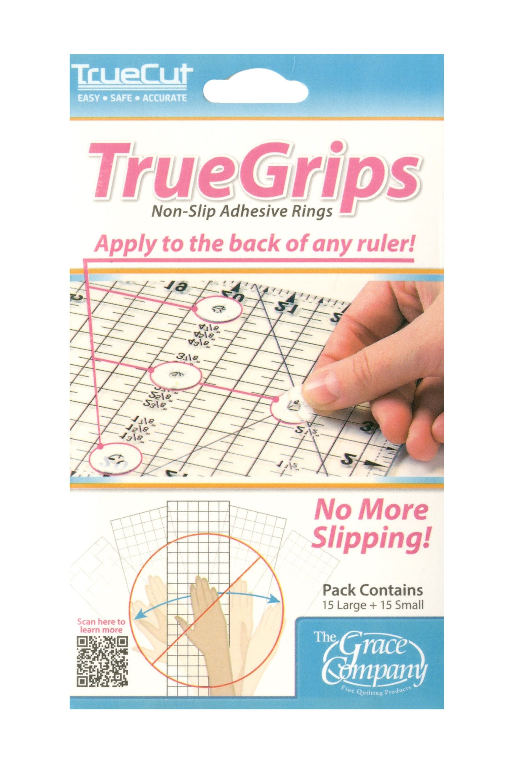 Grace Company TrueCut TrueGrips Non-slip Adhesive Quilting Ruler Rings TCC-01-21016 for Sale at World Weidner