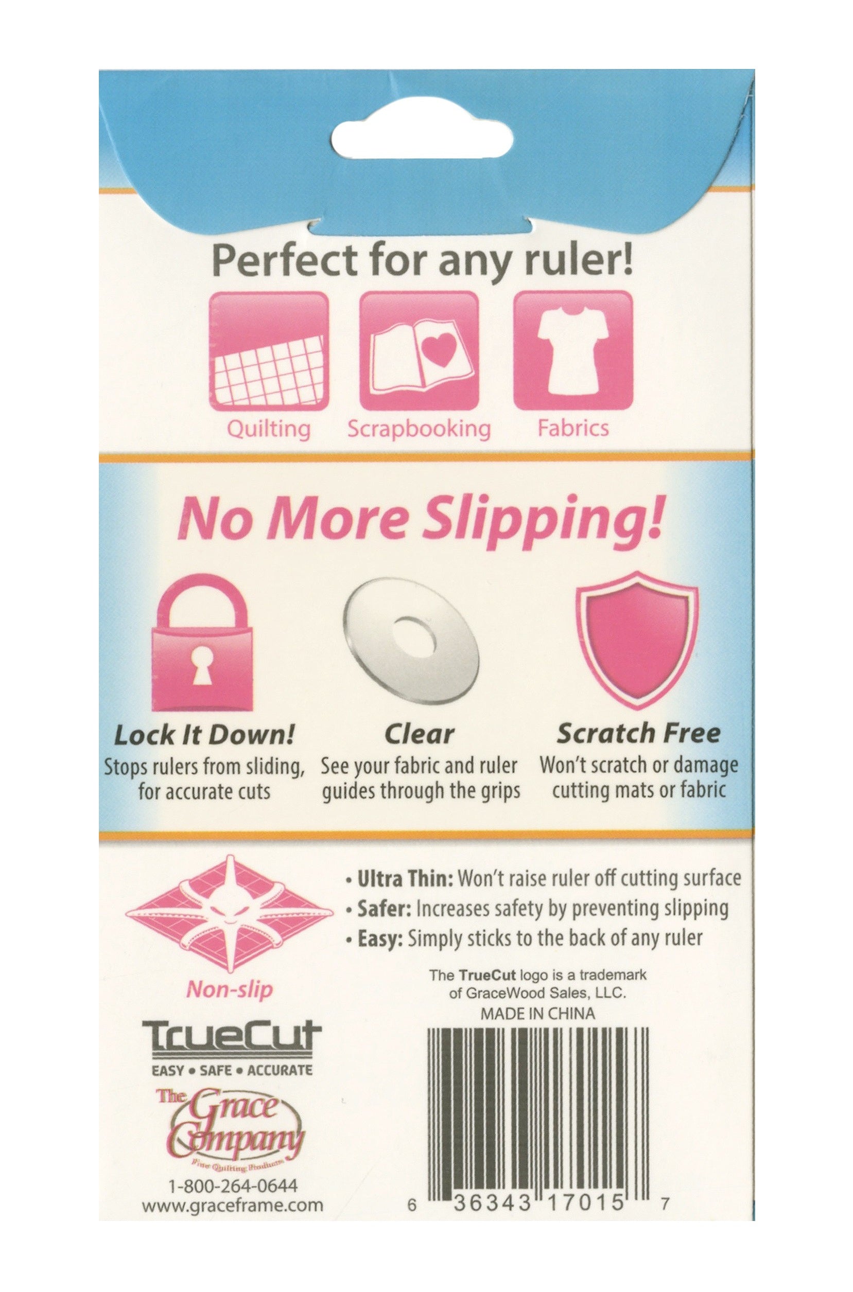 Grace Company TrueCut TrueGrips Non-slip Adhesive Quilting Ruler Rings TCC-01-21016 for Sale at World Weidner