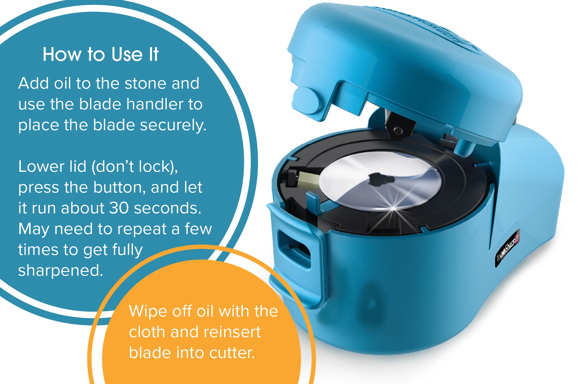 Grace Company TrueCut TrueSharp 2 Power Rotary Blade Sharpener 21018