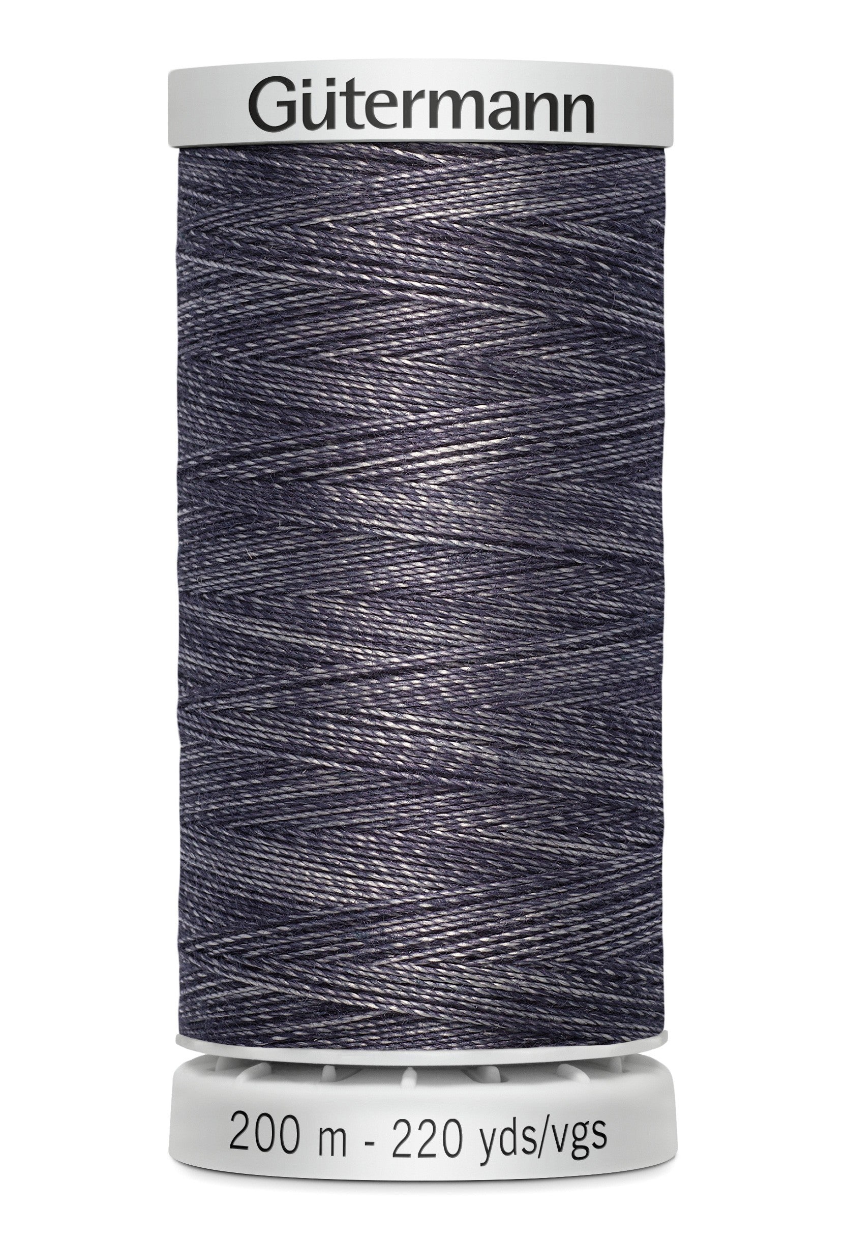 Spool of Gutermann thread on a white background