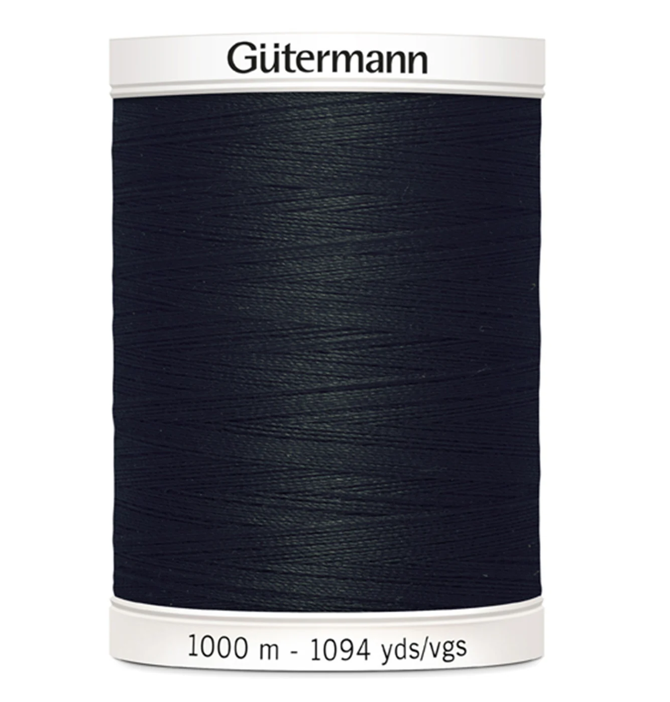 Spool of Gutermann thread on a white background