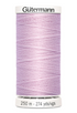 Spool of purple thread with 'Gutermann' branding on a white background
