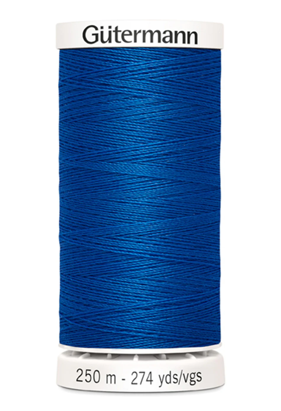 Spool of Gutermann thread on a white background