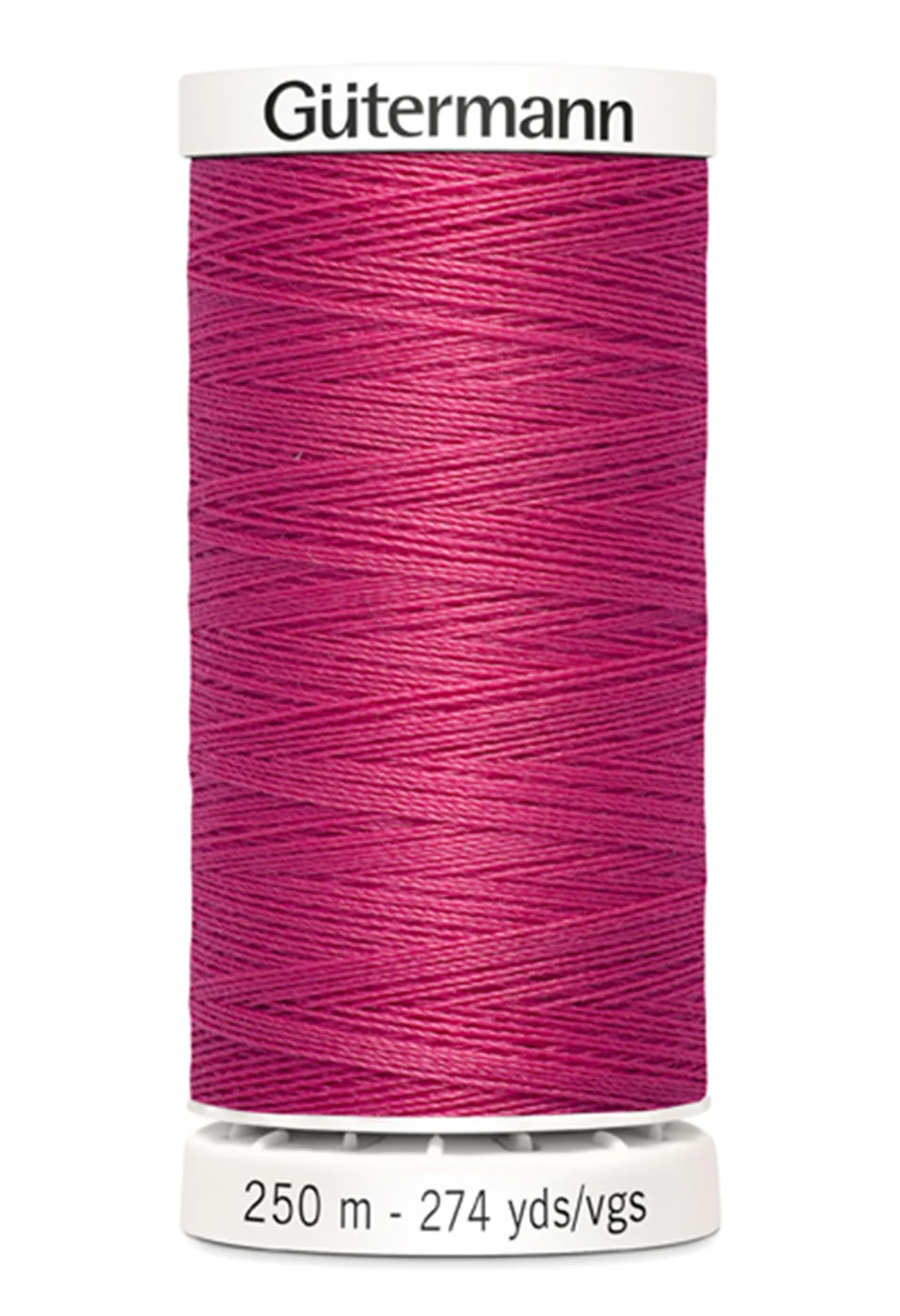 Spool of Gutermann thread on a white background