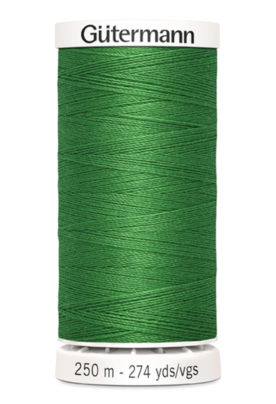 Spool of Gutermann thread on a white background