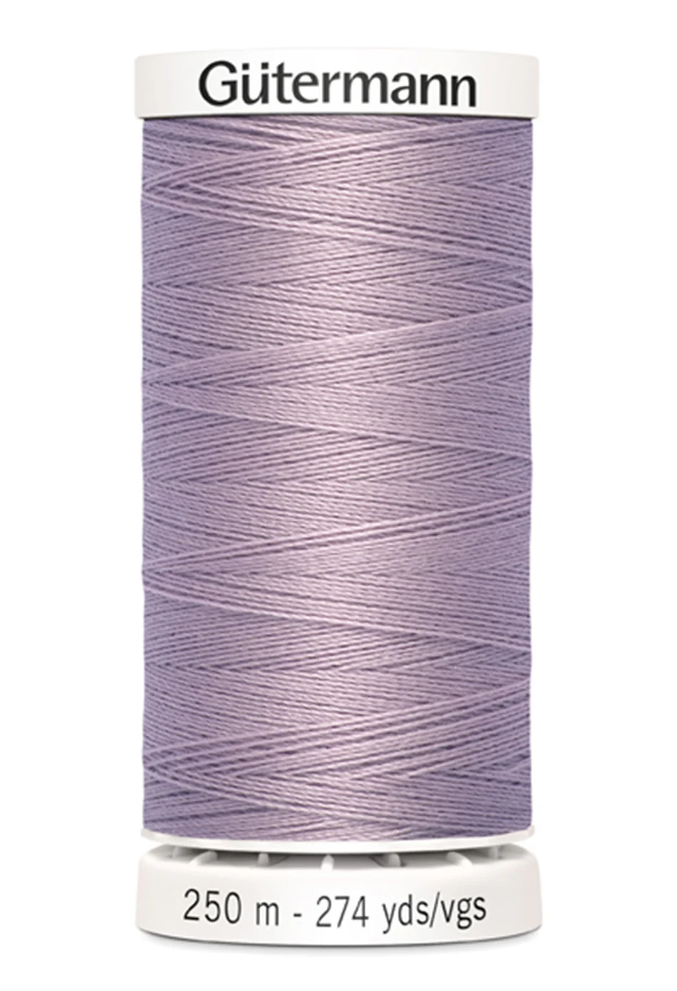 Spool of Gutermann thread on a white background