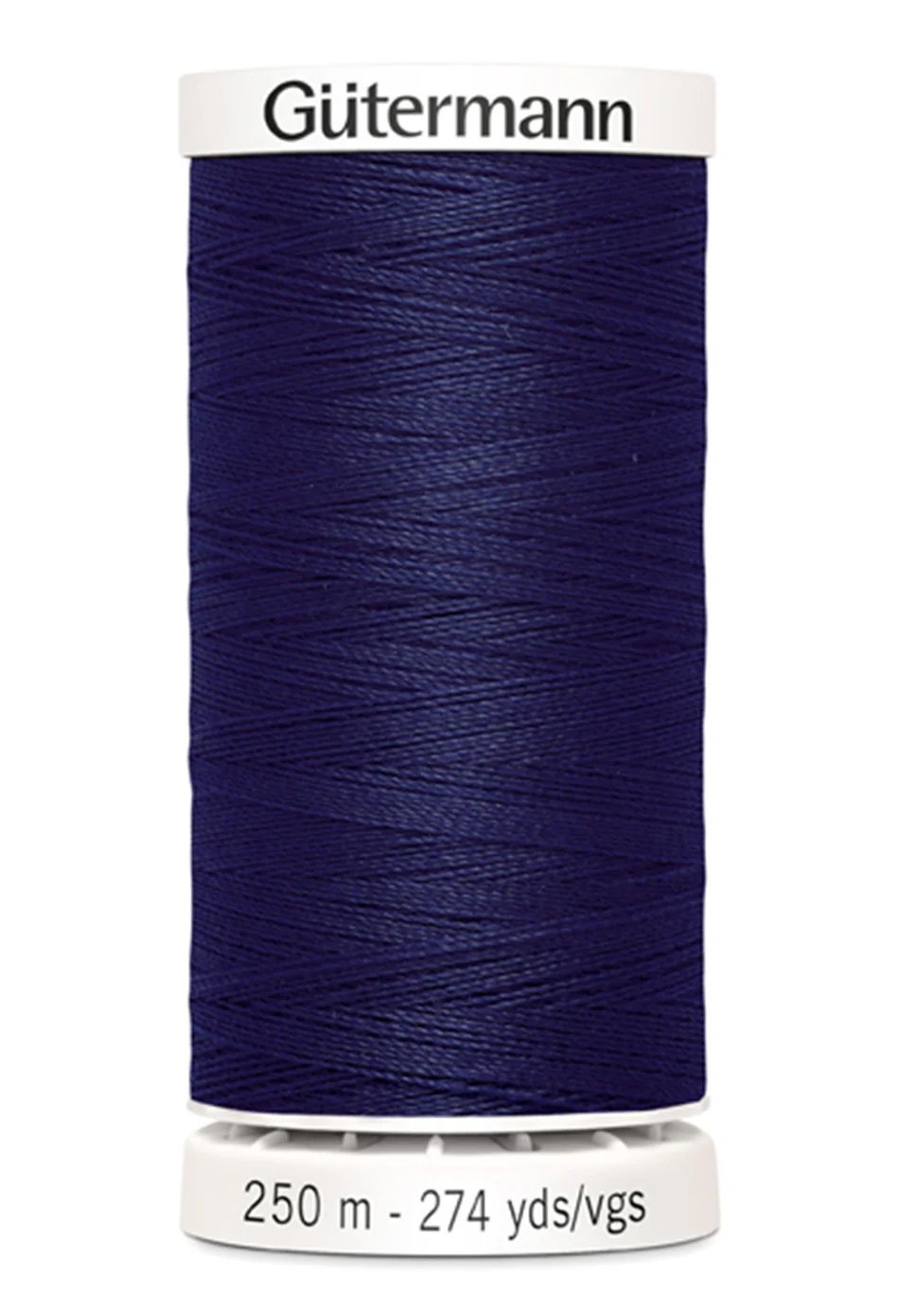 Spool of Gutermann thread on a white background