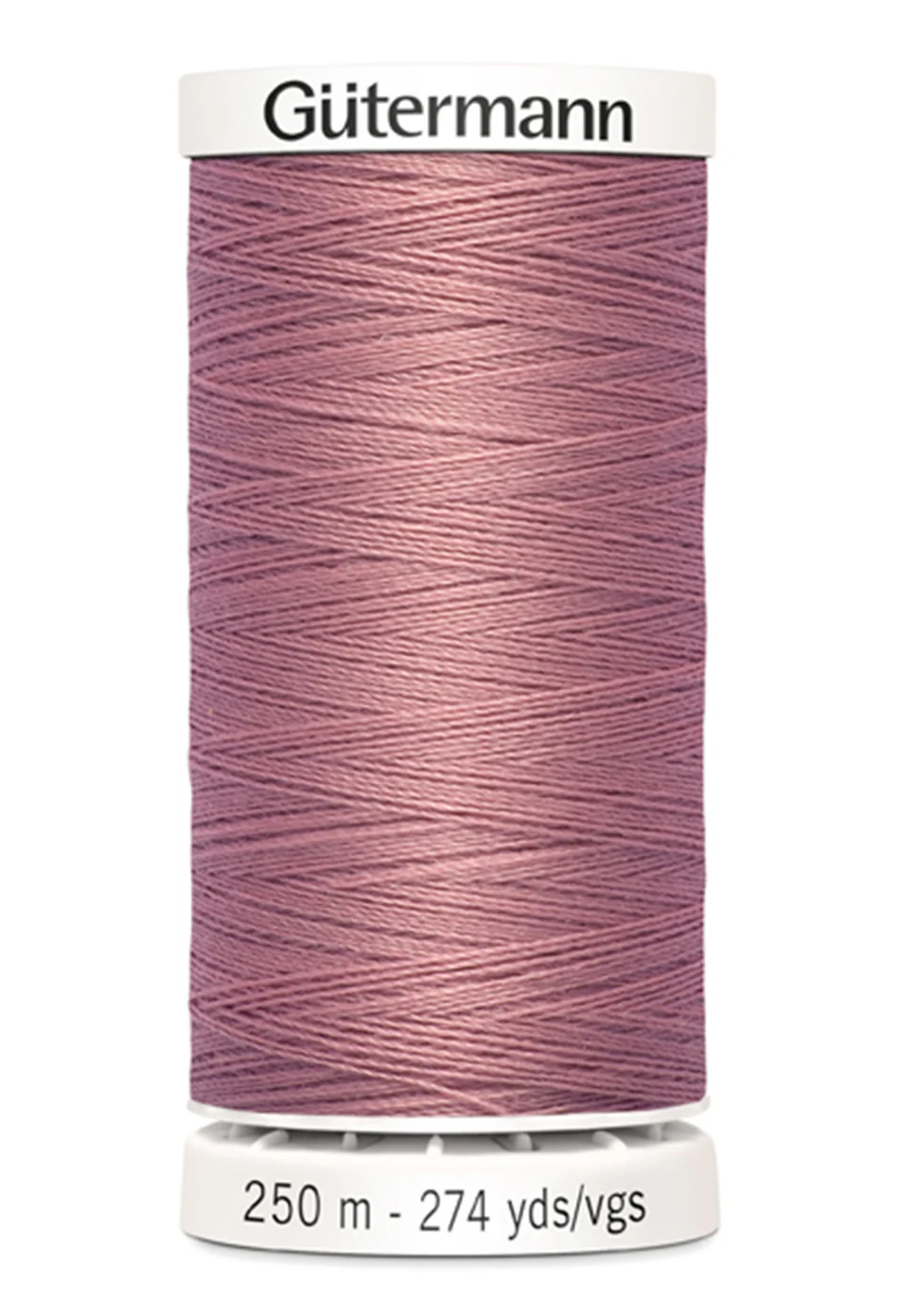 Spool of Gutermann thread on a white background