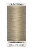 Spool of Gutermann thread in gray on a white background