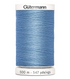 Spool of blue thread with 'Gütermann' branding on a white background