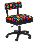 Arrow Sewing Height Adjustable Hydraulic Sewing Chair Button Fabric for Sale at World Weidner