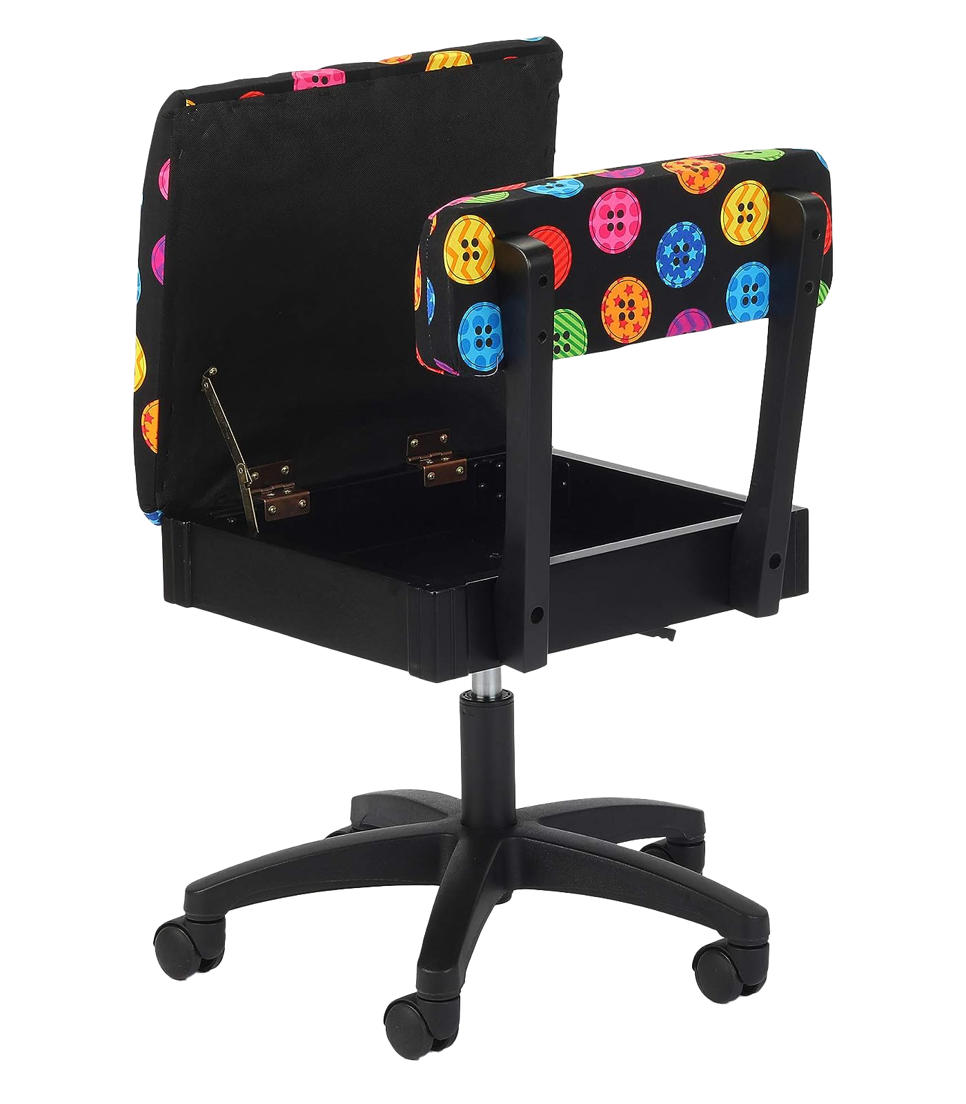 Arrow Sewing Height Adjustable Hydraulic Sewing Chair Button Fabric for Sale at World Weidner