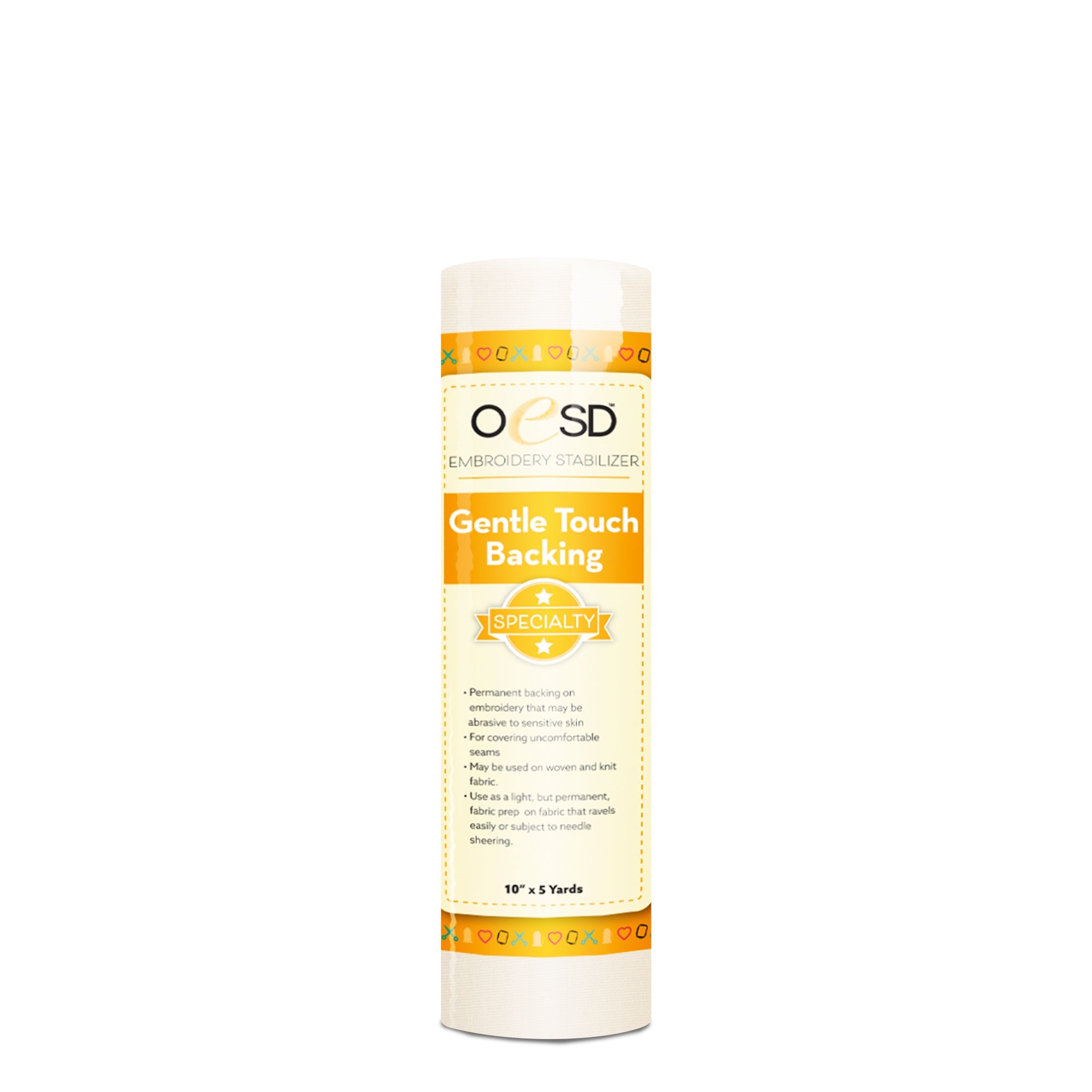 OESD Gentle Touch Fusible Embroidery Backing 10"x5yd Roll HBGT-10
