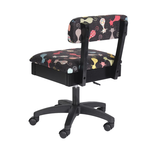 Arrow Sewing HCAT Cat's Meow Black Hydraulic Sewing Chair