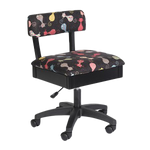 Arrow Sewing Height Adjustable Hydraulic Sewing Chair HCAT Cat's Meow Black Fabric for Sale at World Weidner