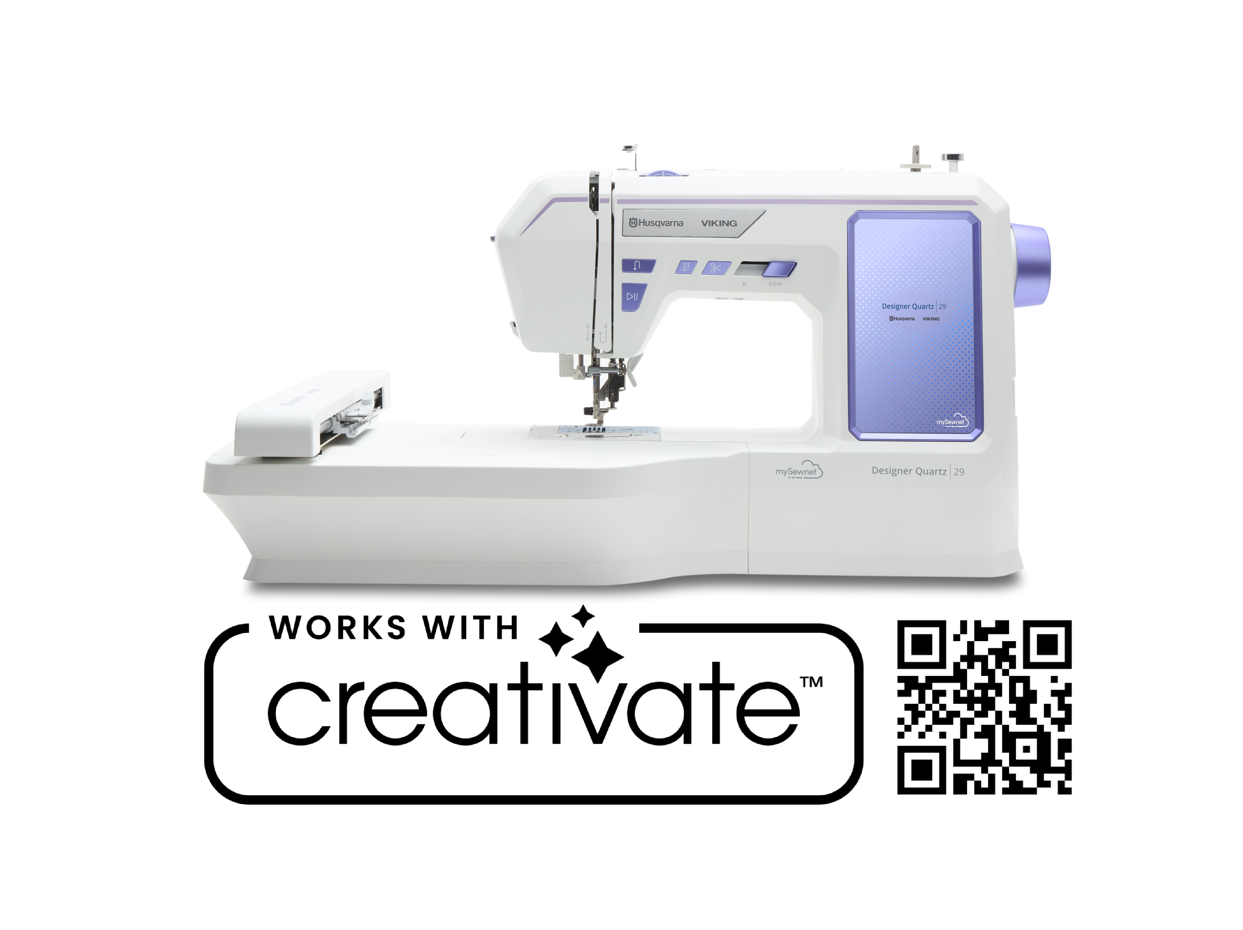 Husqvarna Viking Designer Quartz 29 Sewing and Embroidery Machine 6.7x3.9