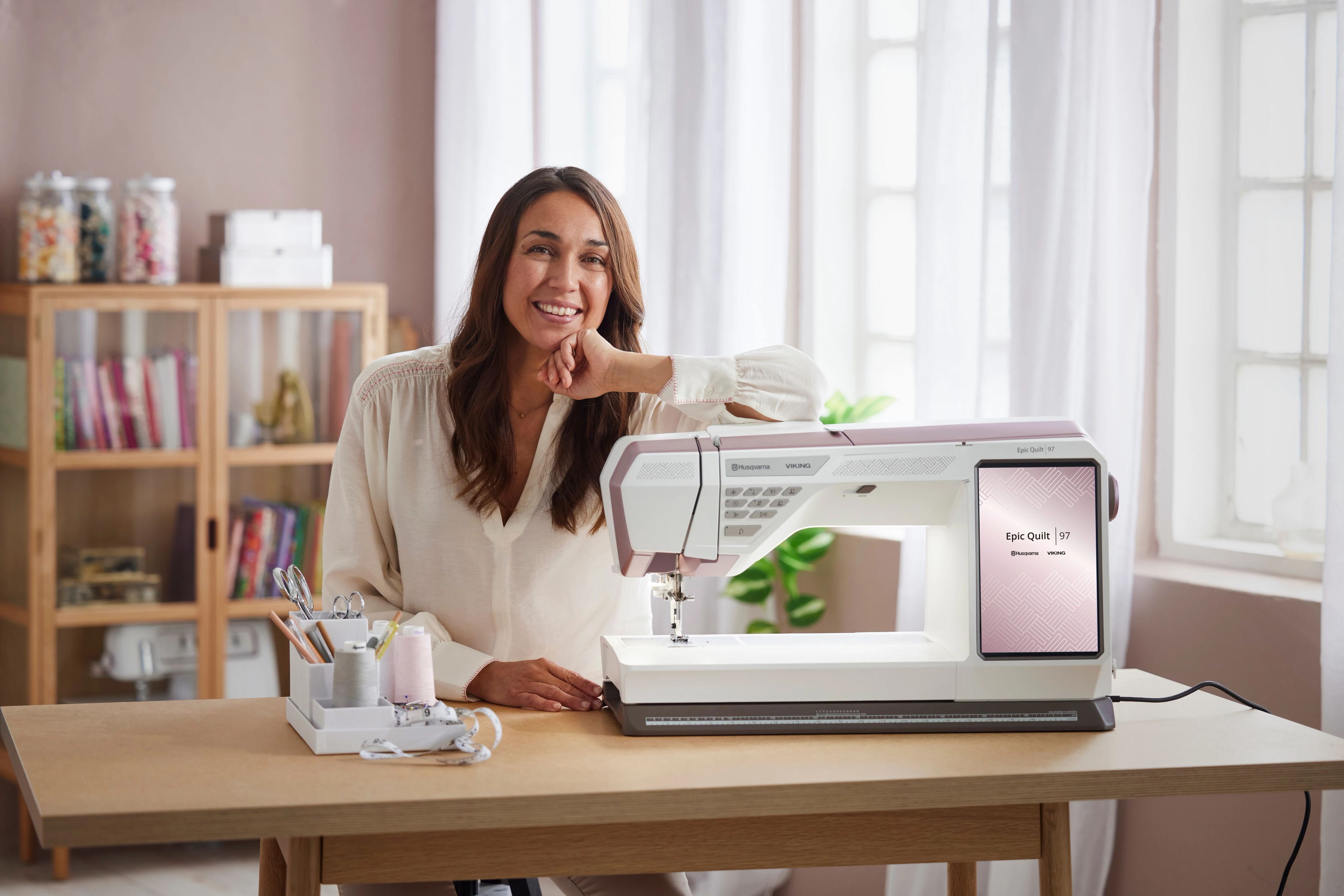 Husqvarna Viking Epic Quilt 97 Sewing Machine with Holiday Gift Package