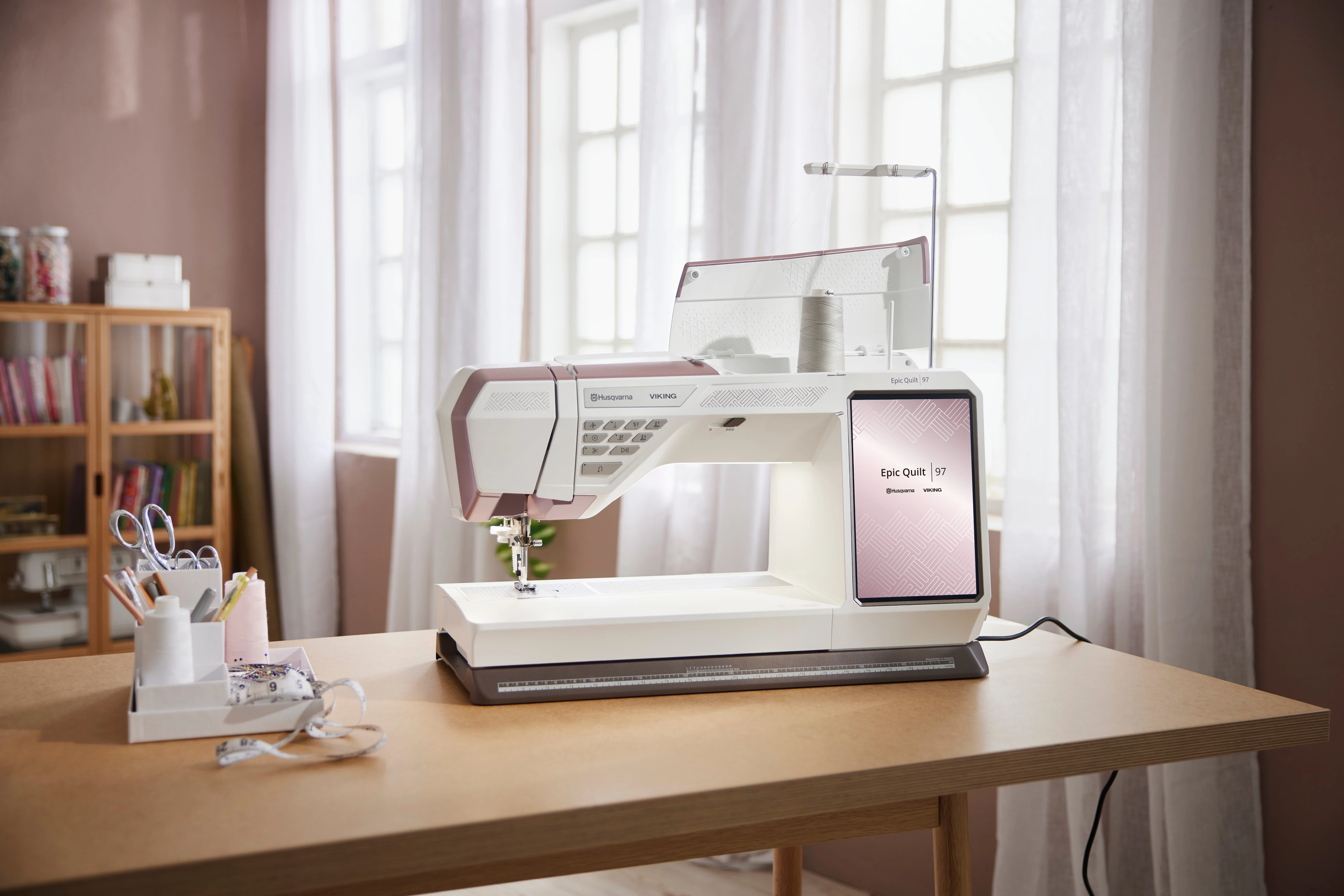 Husqvarna Viking Epic Quilt 97 Sewing Machine with Holiday Gift Package