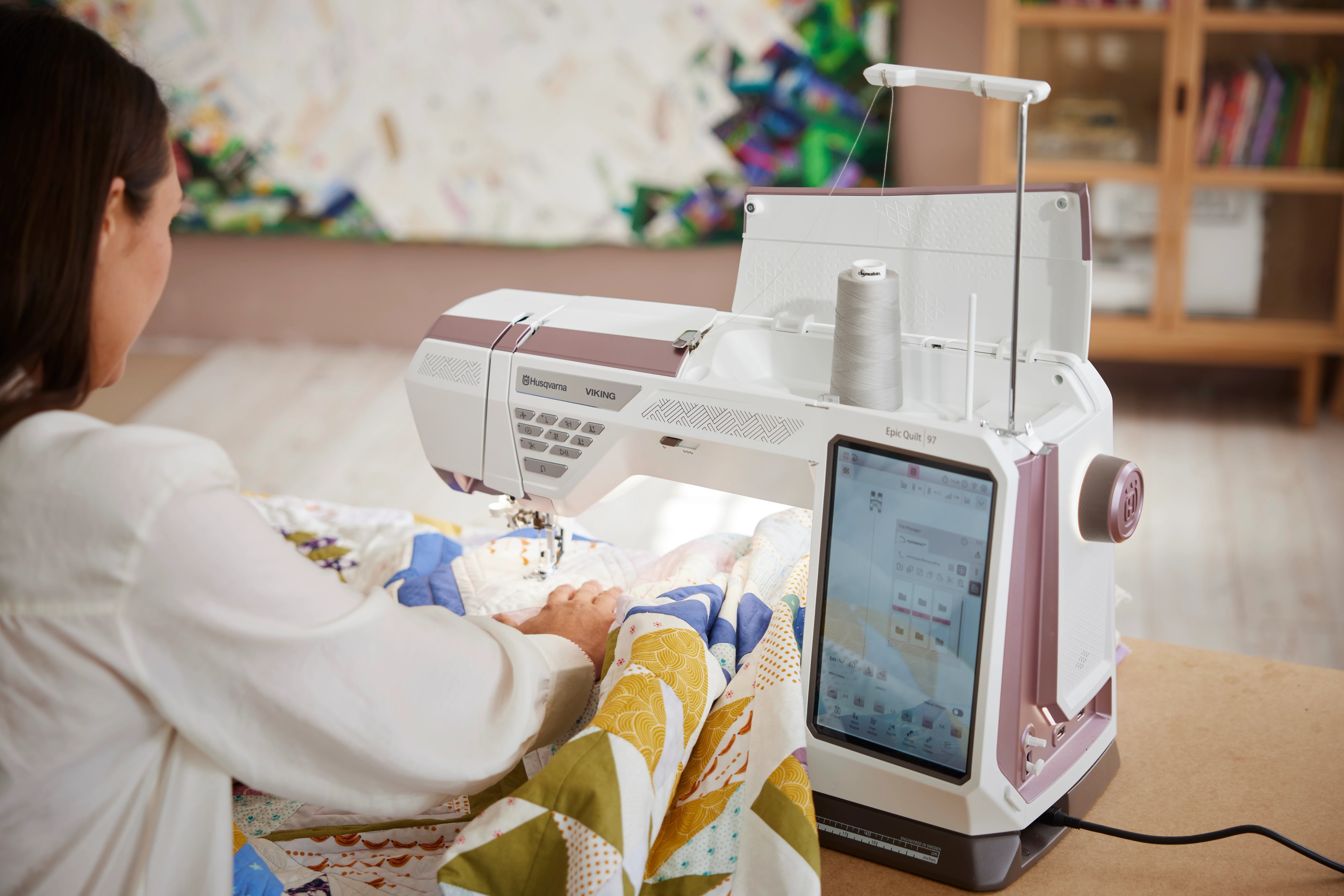 Husqvarna Viking Epic Quilt 97 Sewing Machine with Holiday Gift Package