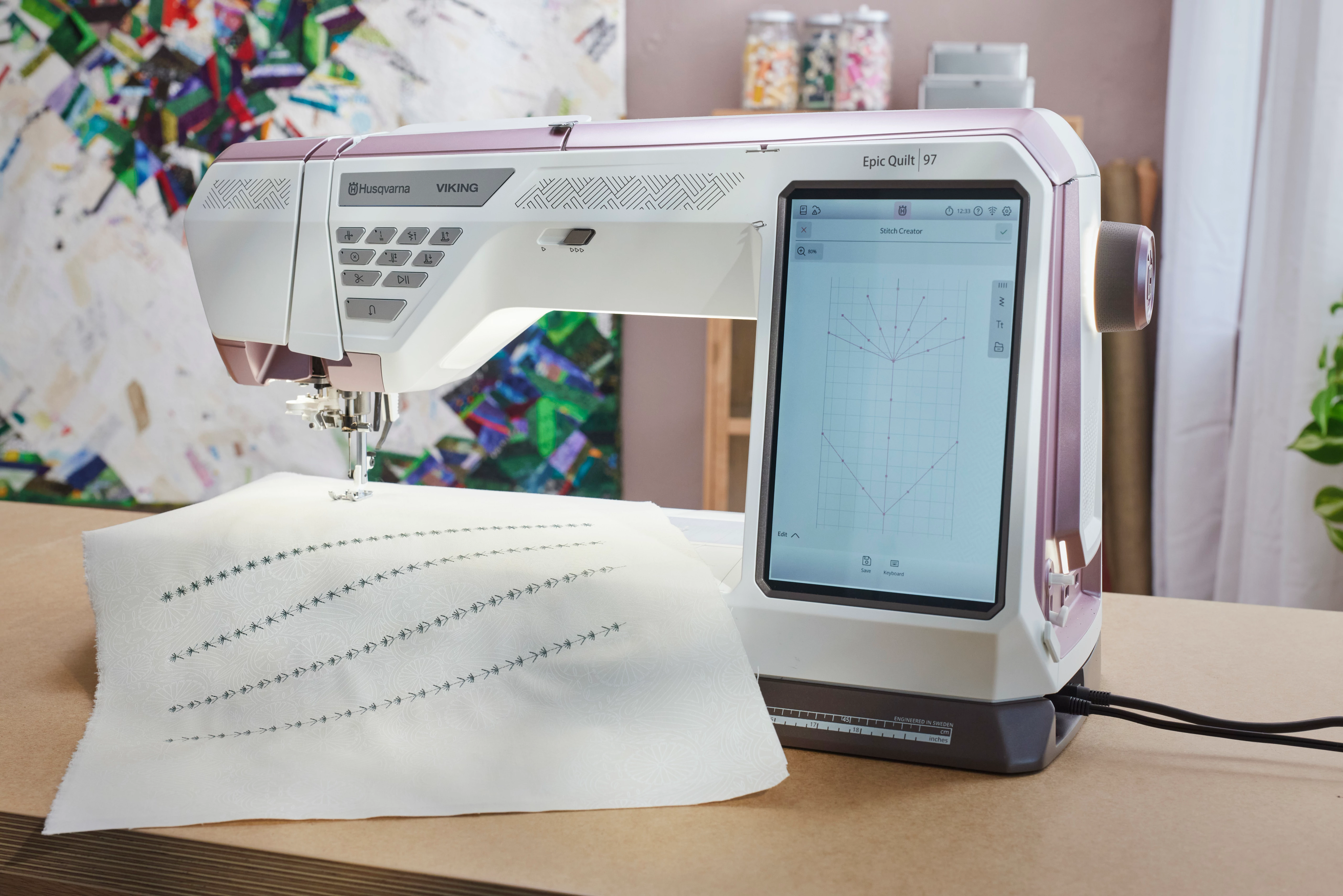 Husqvarna Viking Epic Quilt 97 Sewing Machine with Holiday Gift Package