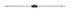 Metal rod with a cylindrical component on a white background