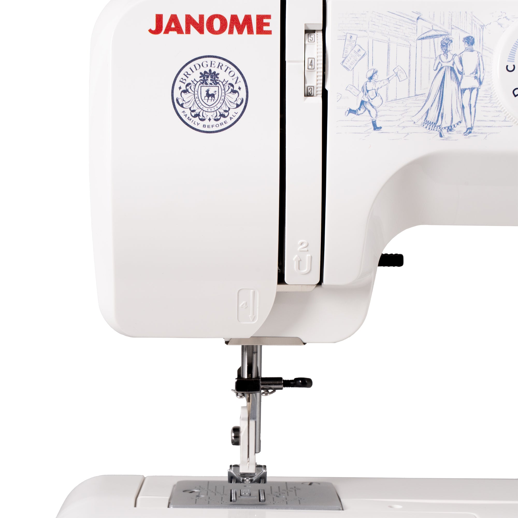Janome Toile Romance Easy-to-Use 15-Stitch Sewing Machine Officially Licensed Bridgerton Collection