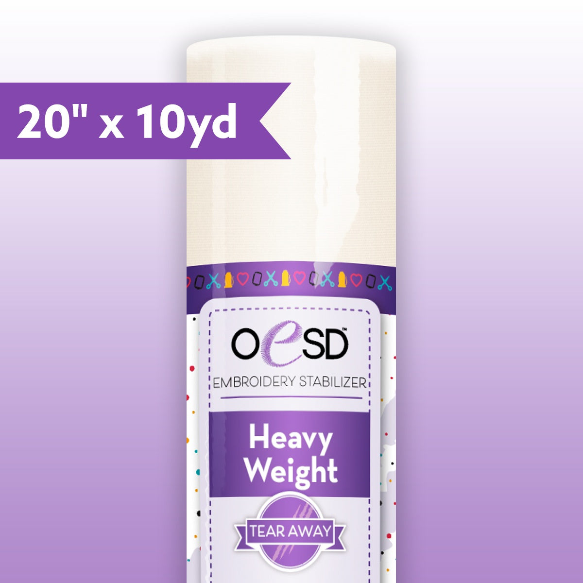 OESD Heavy Weight Tear Away Embroidery Stabilizer 20"x10yd Roll HBT25-20