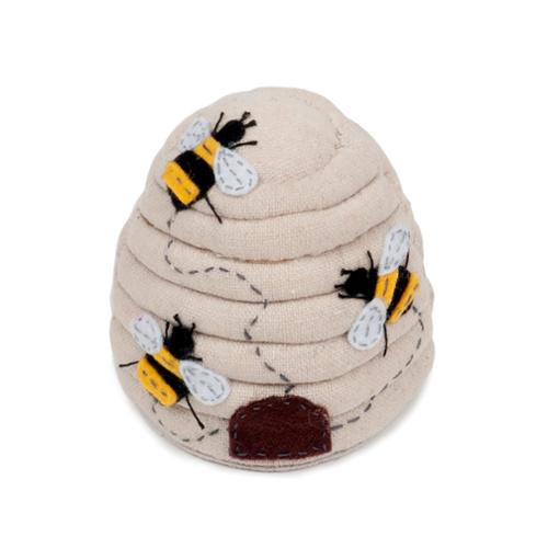 Hobby Gift Embroidered Bee Hive Pincushion PCBEE-347