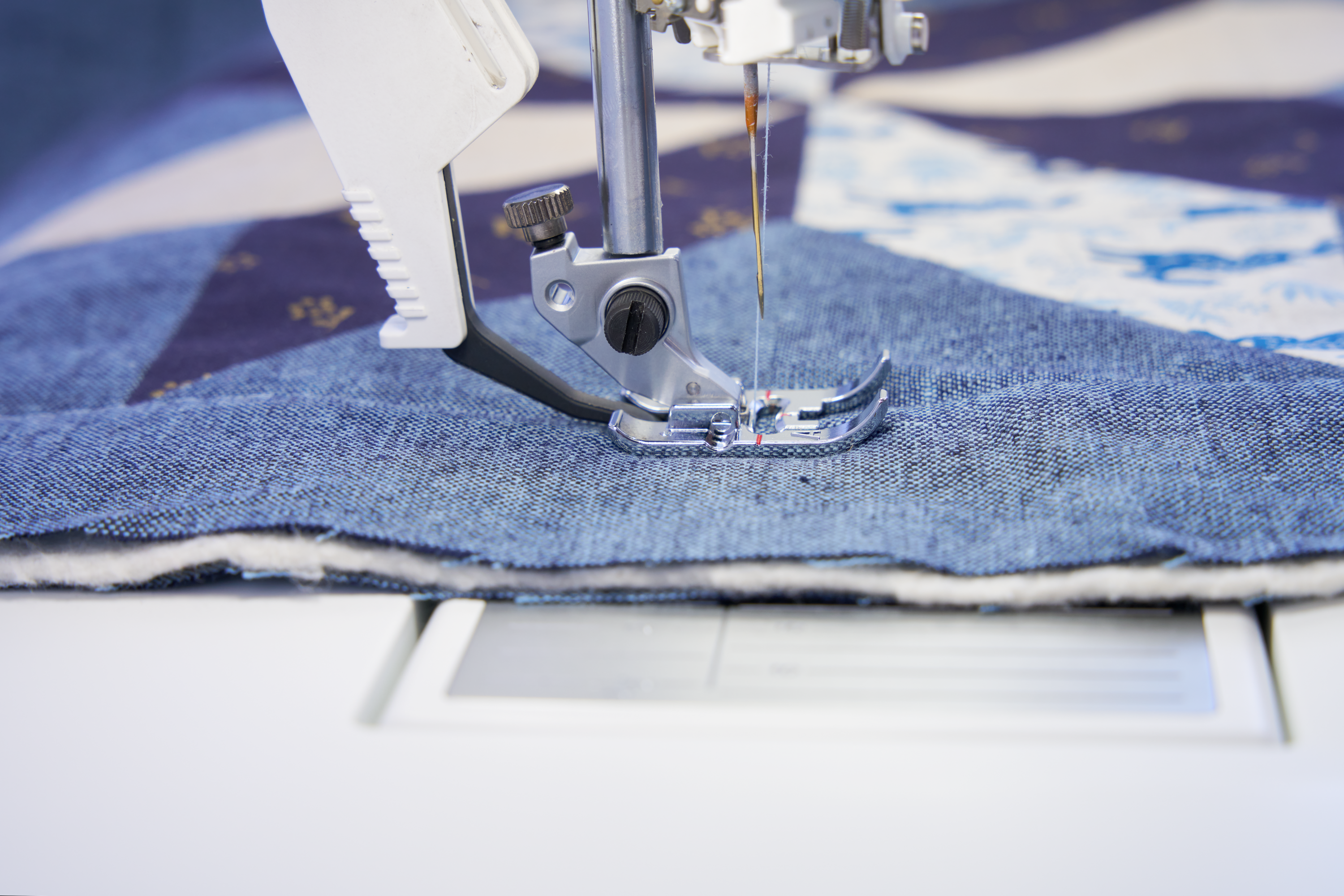 Husqvarna Viking Designer Epic 3 Nordic Frost Sewing and Embroidery Machine Integrated Dual Feed Technology Close Up