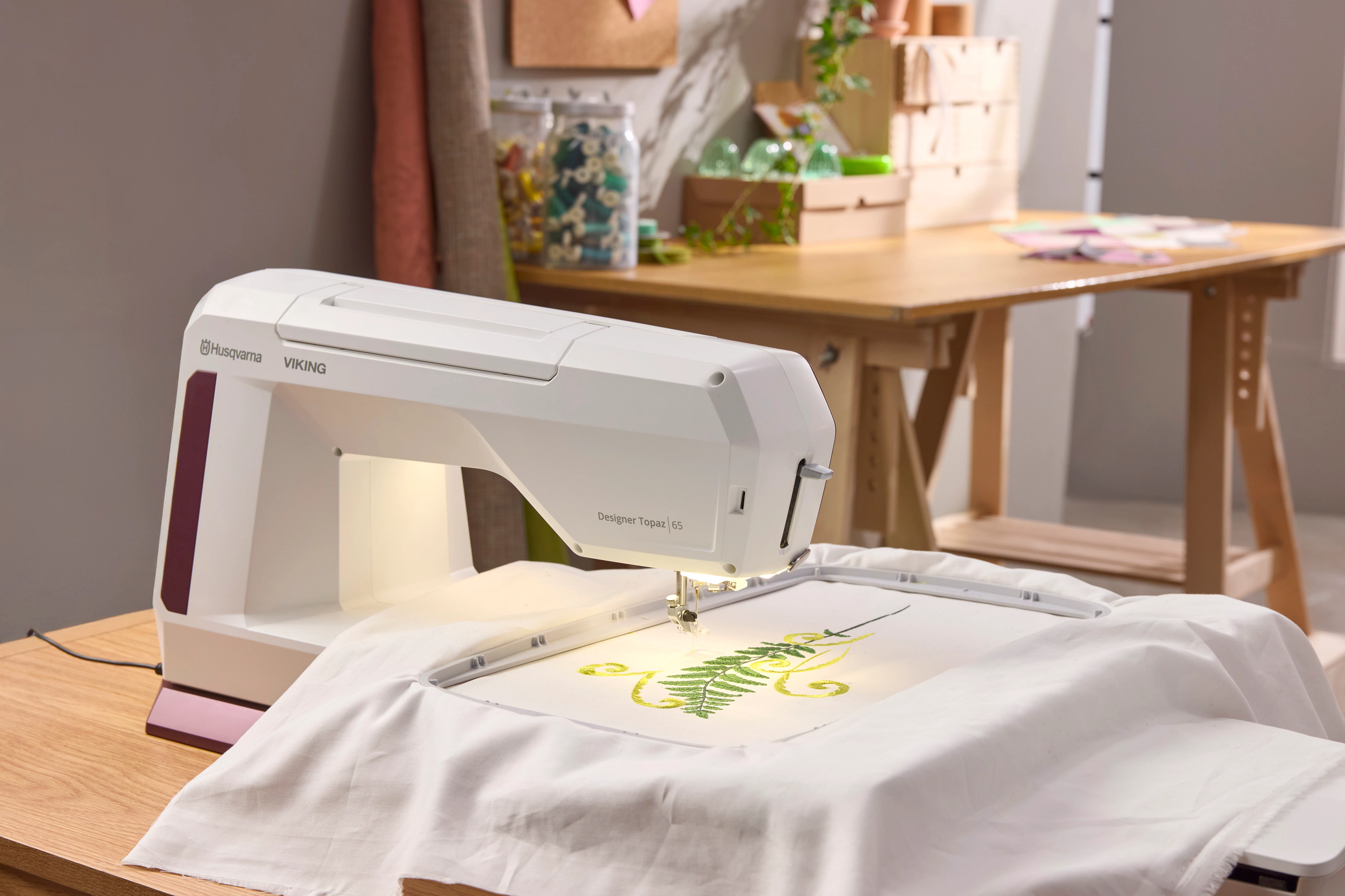 Husqvarna Viking Designer Topaz 65 Sewing and Embroidery Machine Lifestyle