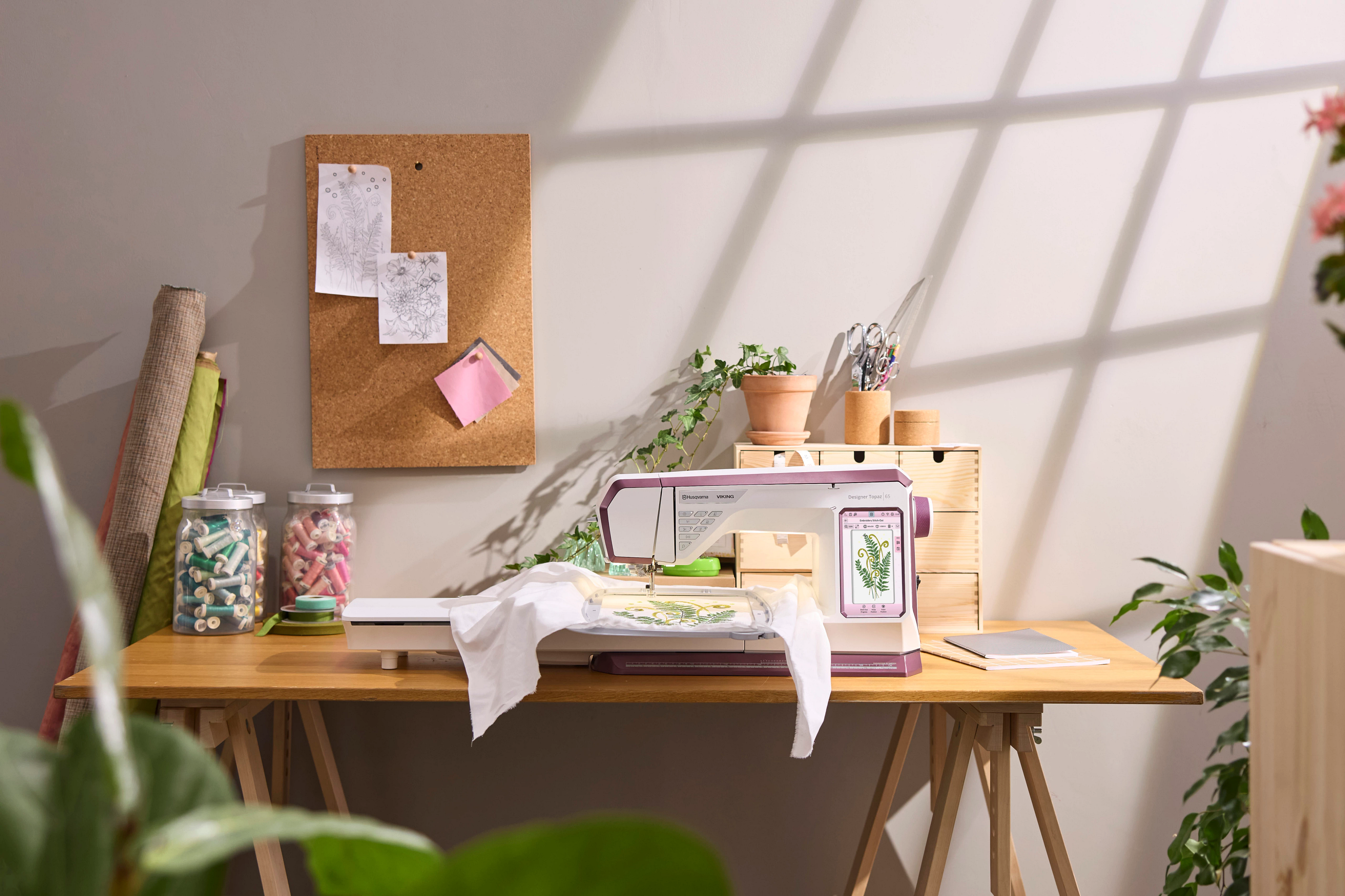 Husqvarna Viking Designer Topaz 65 Sewing and Embroidery Machine Lifestyle