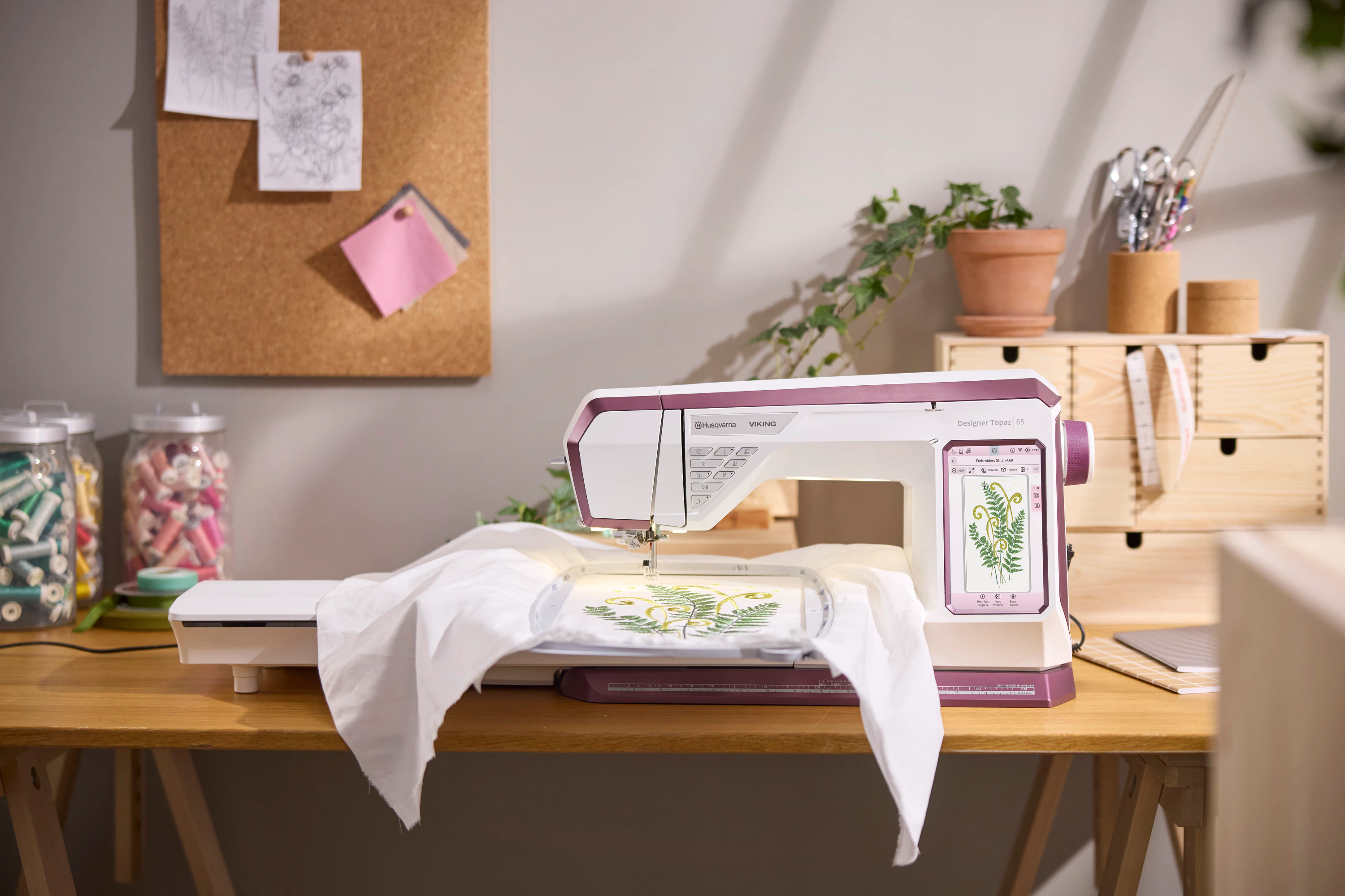 Husqvarna Viking Designer Topaz 65 Sewing and Embroidery Machine Lifestyle