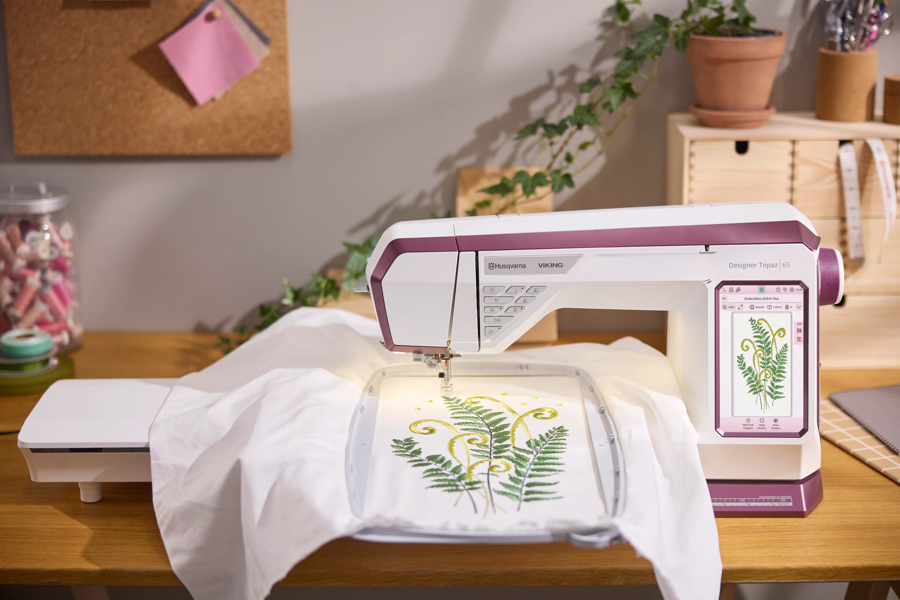 Husqvarna Viking Designer Topaz 65 Sewing and Embroidery Machine Lifestyle