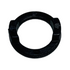 A black plastic ring-shaped gasket with a textured surface, shown on a plain white background.