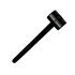 Metal screw on a white background
