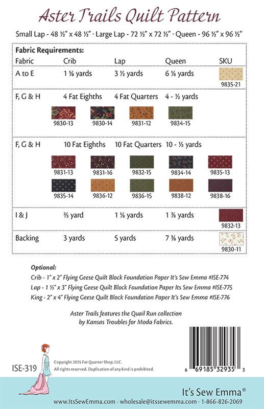 It's Sew Emma Aster Trails Quilt Pattern ISE-319