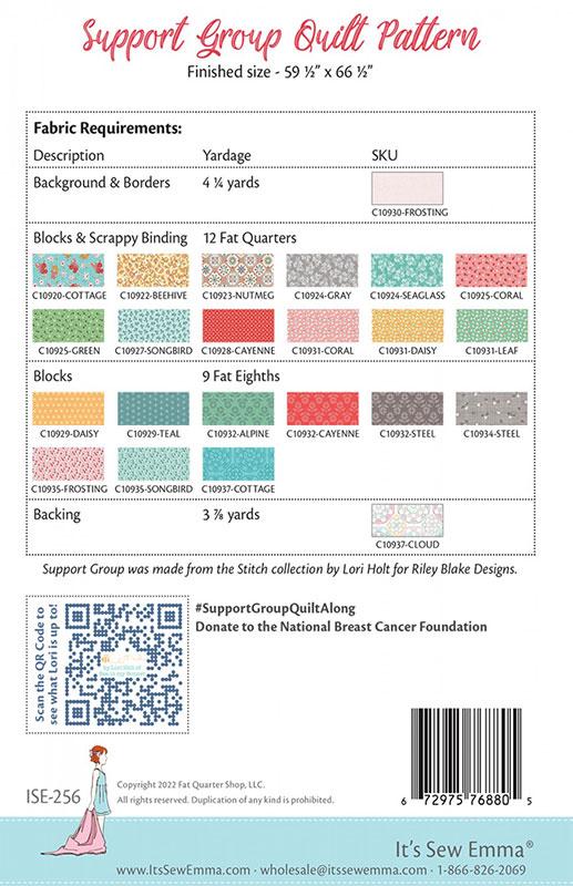 It's Sew Emma Lori Holt Support Group Quilt Pattern ISE-256