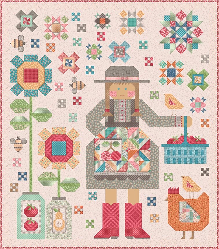 It's Sew Emma Lori Holt The Quilted Farm Girl Quilt Pattern P051-ISE-317