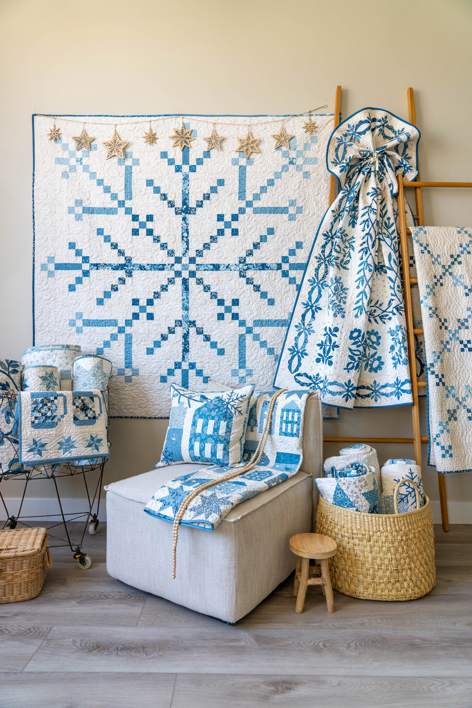 Fabric Janome Edyta Sitar Winter Lace Block of the Month Quilt Kit ESBOMKIT