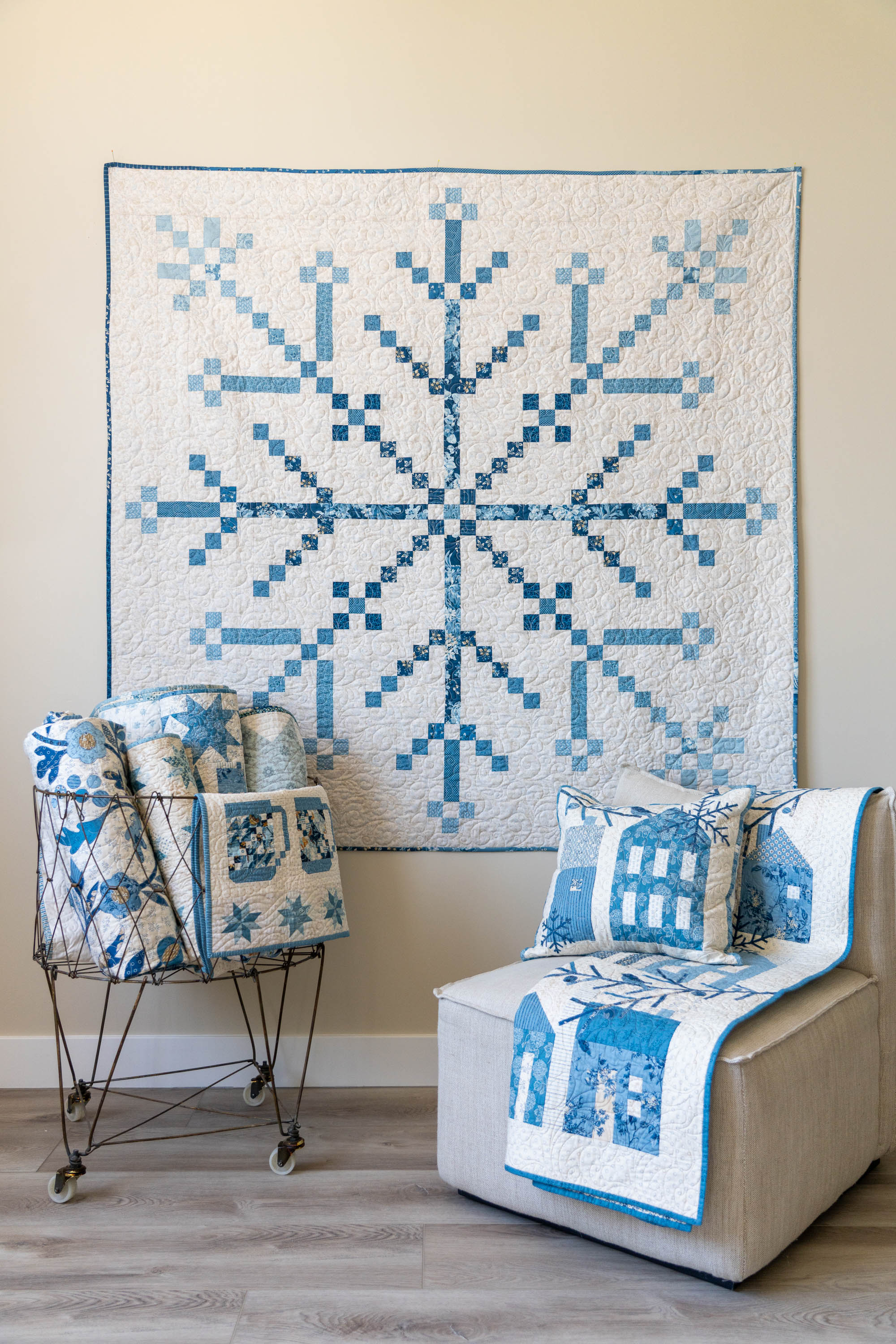 Fabric Janome Edyta Sitar Winter Lace Block of the Month Quilt Kit ESBOMKIT