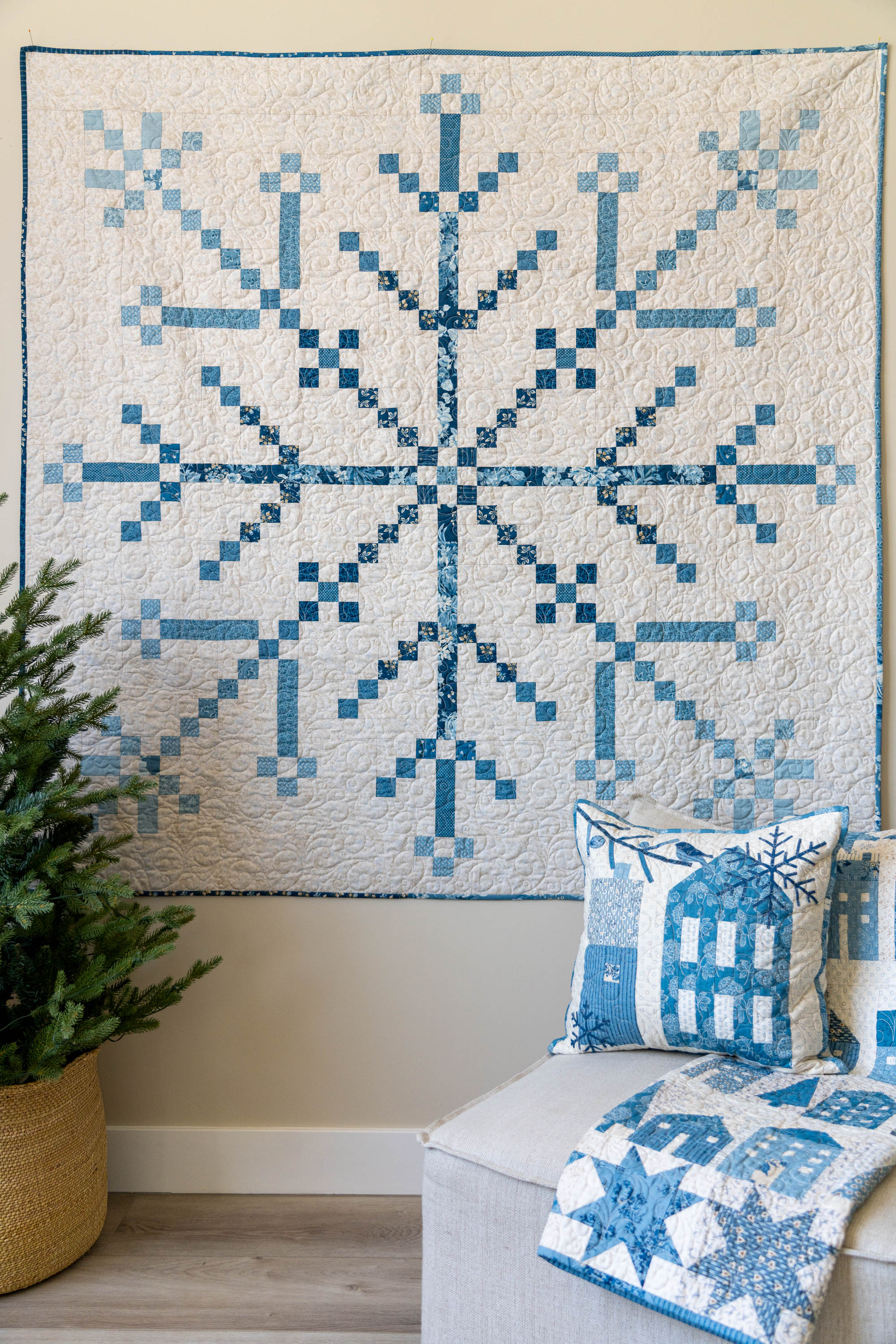 Fabric Janome Edyta Sitar Winter Lace Block of the Month Quilt Kit ESBOMKIT