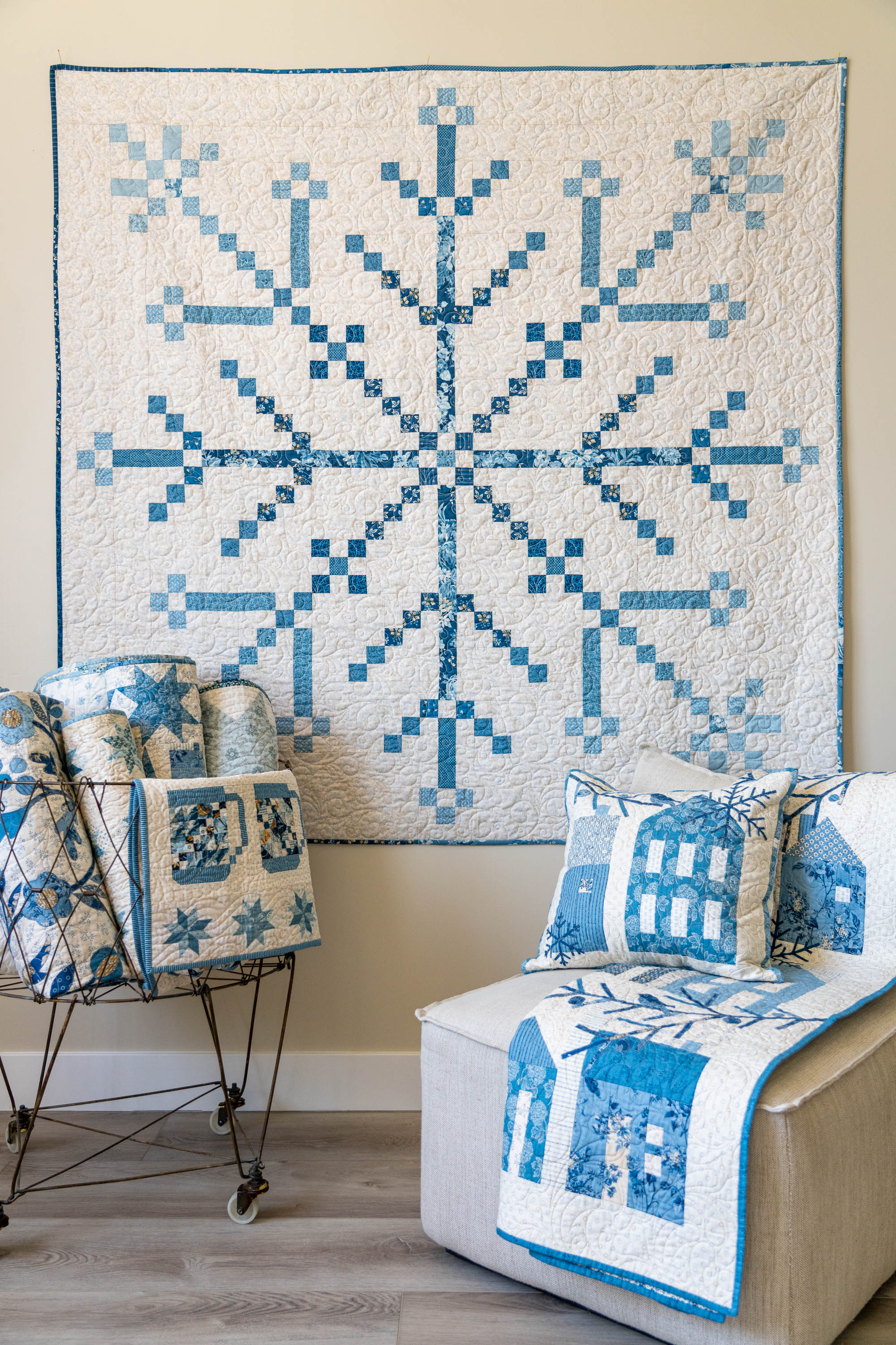 Fabric Janome Edyta Sitar Winter Lace Block of the Month Quilt Kit ESBOMKIT