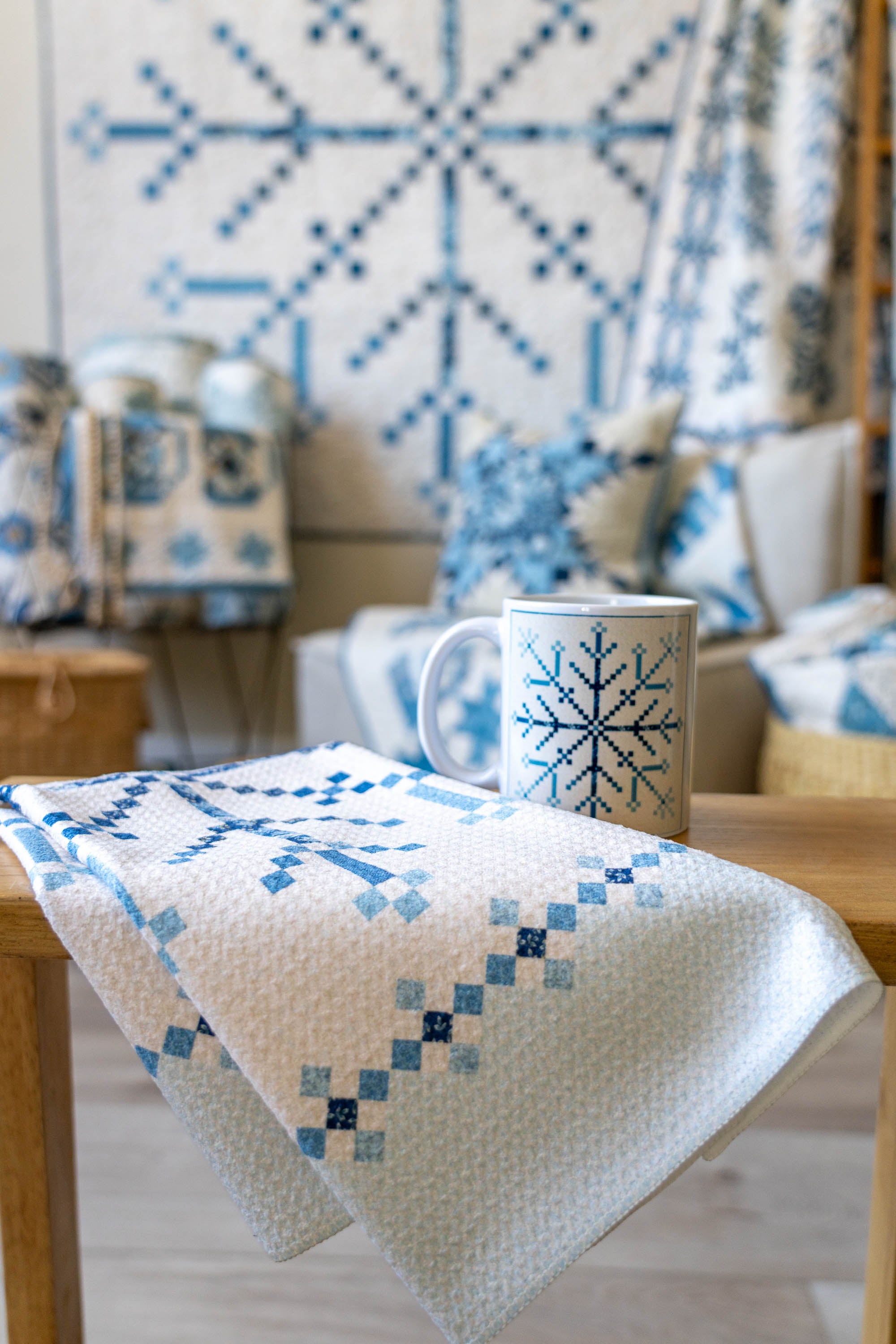 Fabric Janome Edyta Sitar Winter Lace Block of the Month Quilt Kit ESBOMKIT