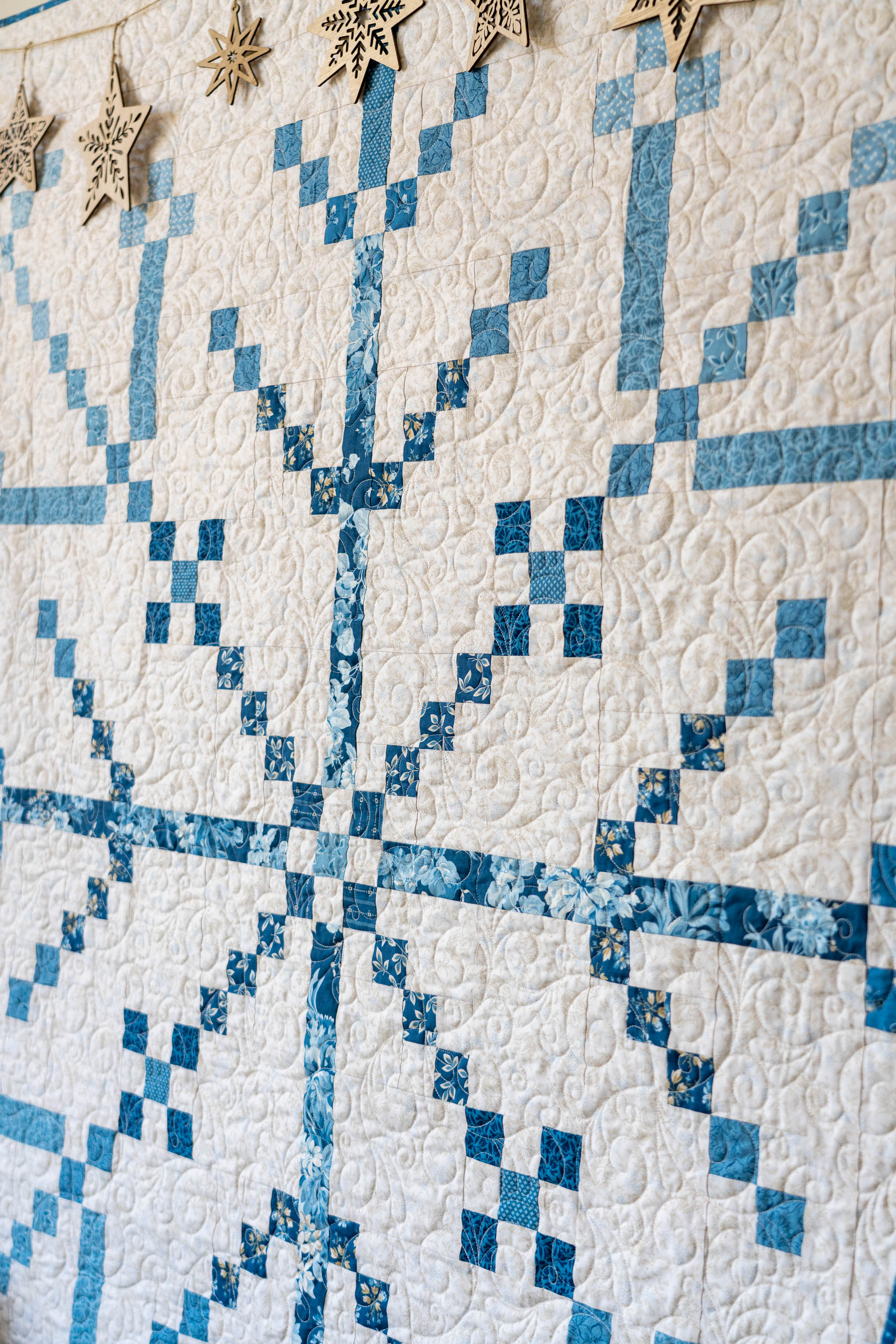 Fabric Janome Edyta Sitar Winter Lace Block of the Month Quilt Kit ESBOMKIT